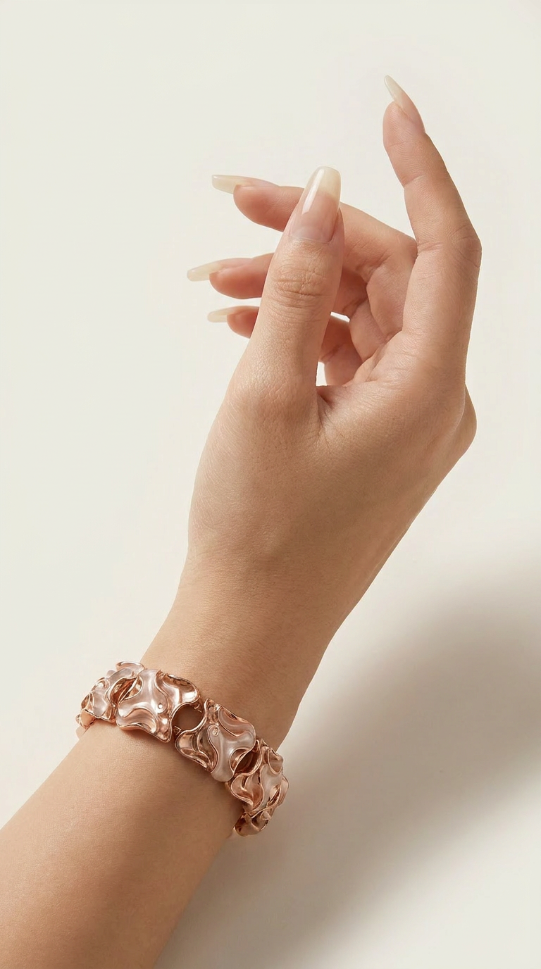 Rose Gold Wave Bracelet