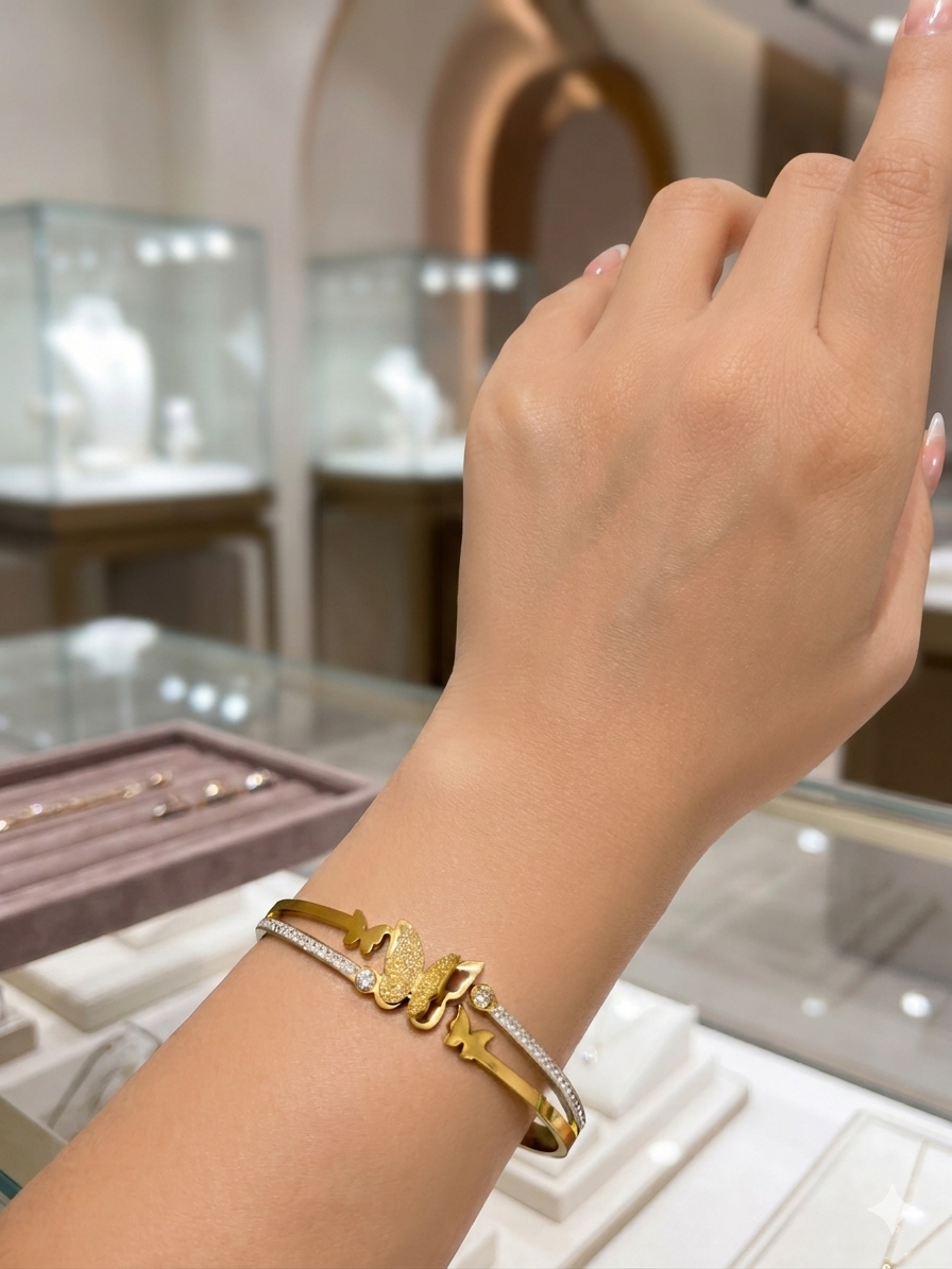 Elegant Butterfly Bracelet with ZC