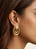 Aurelia Orbit Gold Statement Stud Earrings