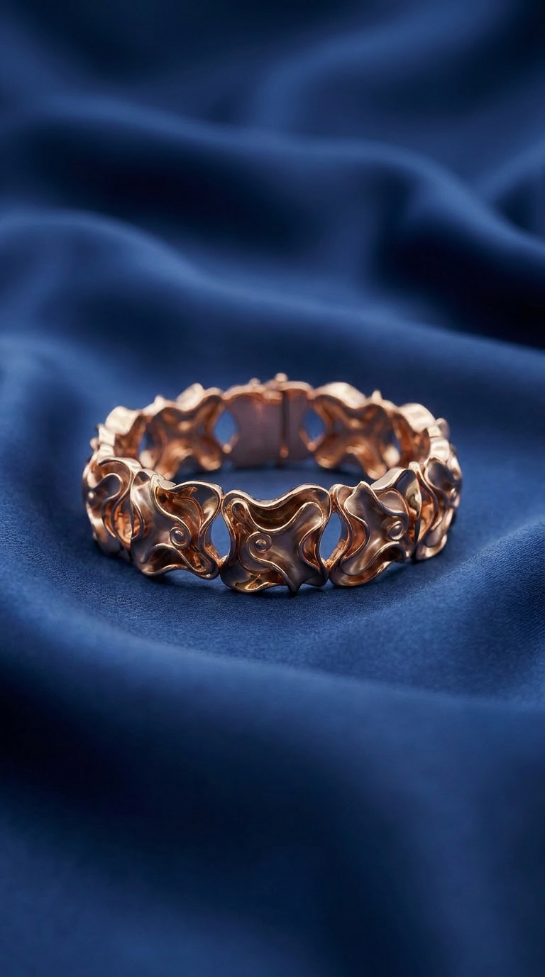 Rose Gold Wave Bracelet