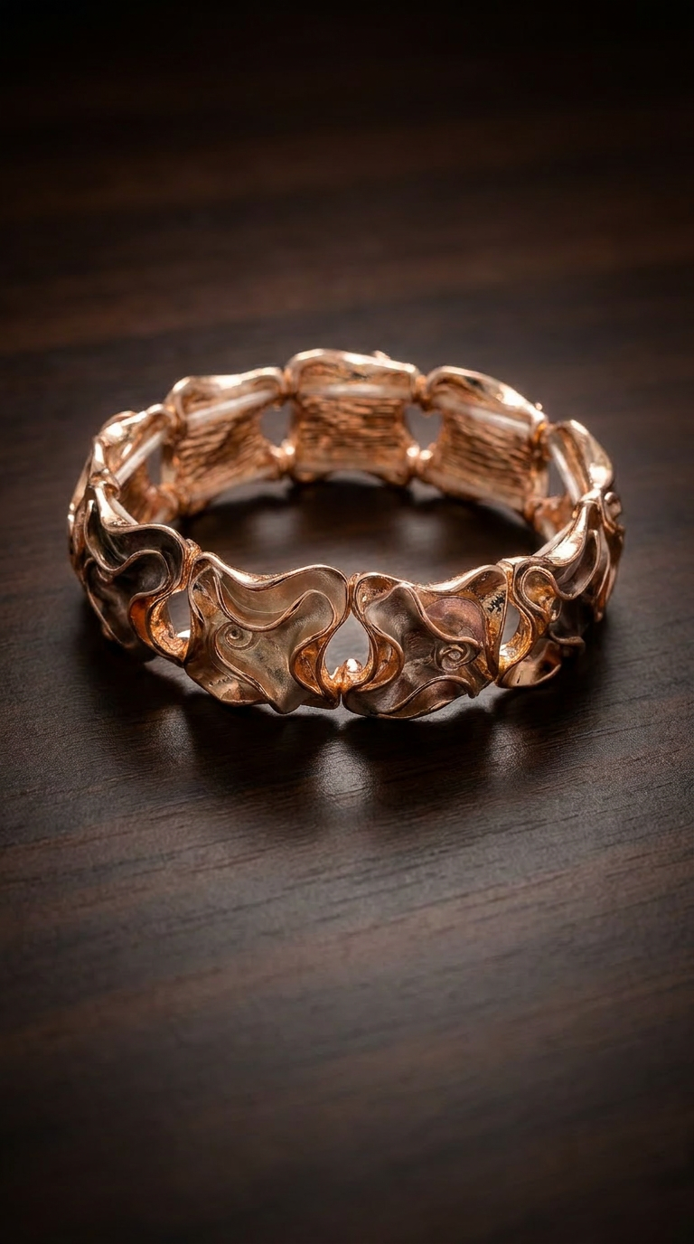 Rose Gold Wave Bracelet