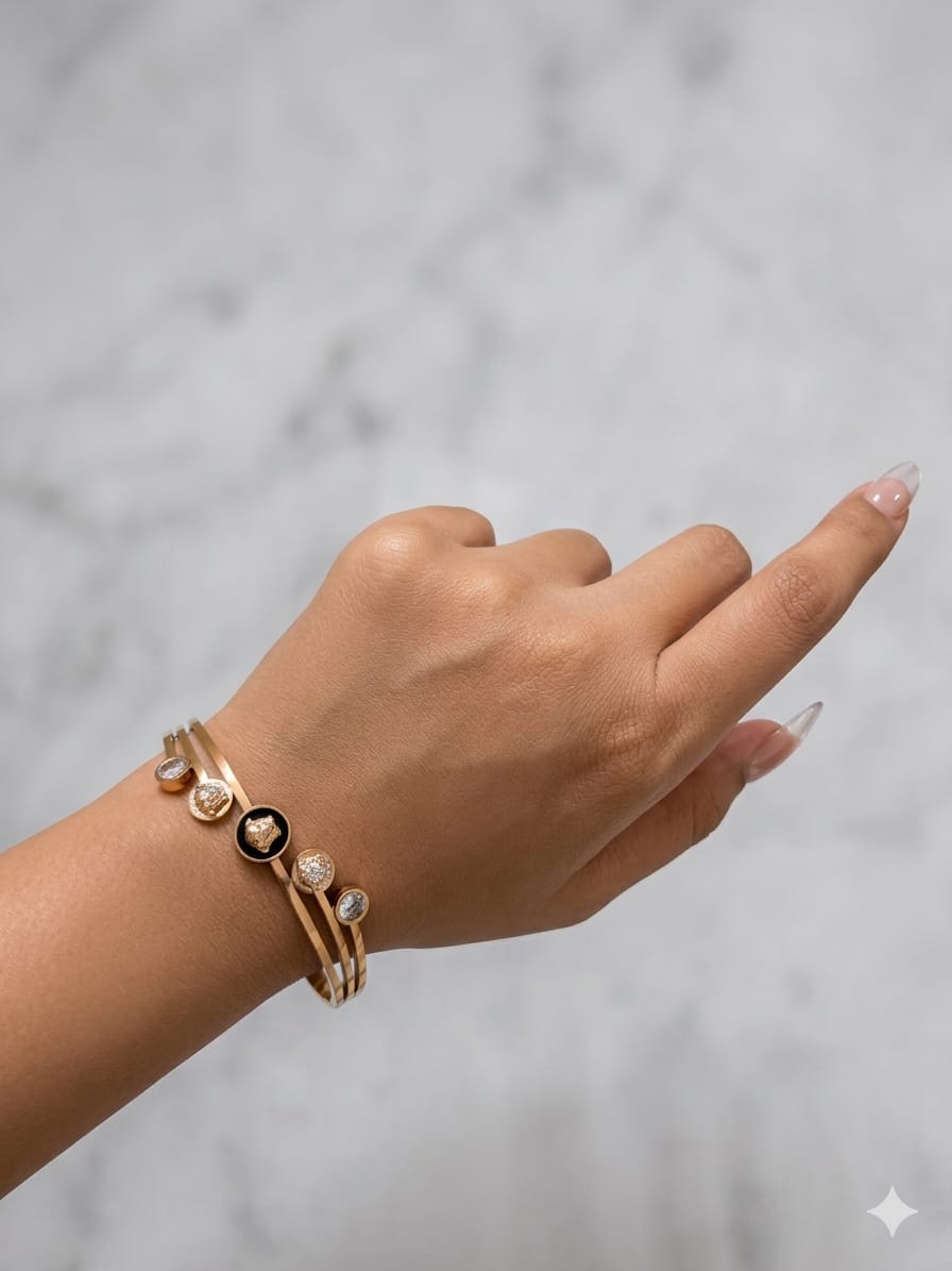 Rose Gold Medusa-Inspired Cuff Bracelet | Luxury Statement Bangle