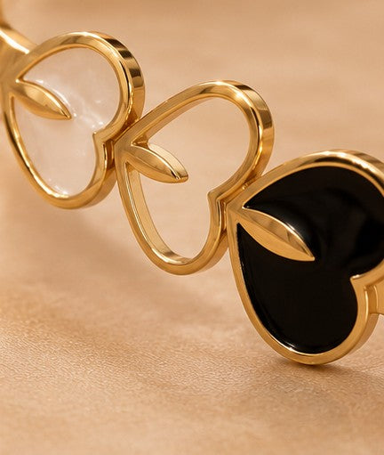 Gold plated Triple heart bracelet