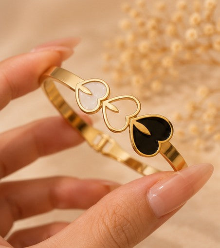 Gold plated Triple heart bracelet