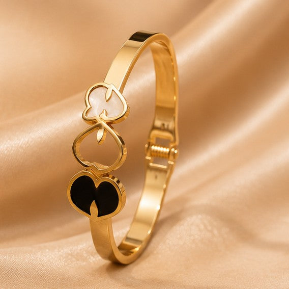 Gold plated Triple heart bracelet