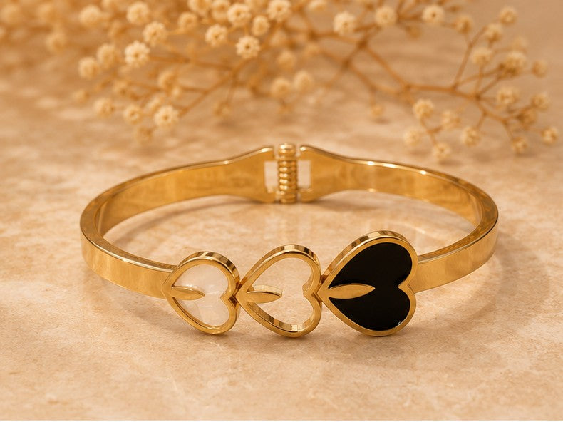 Gold plated Triple heart bracelet