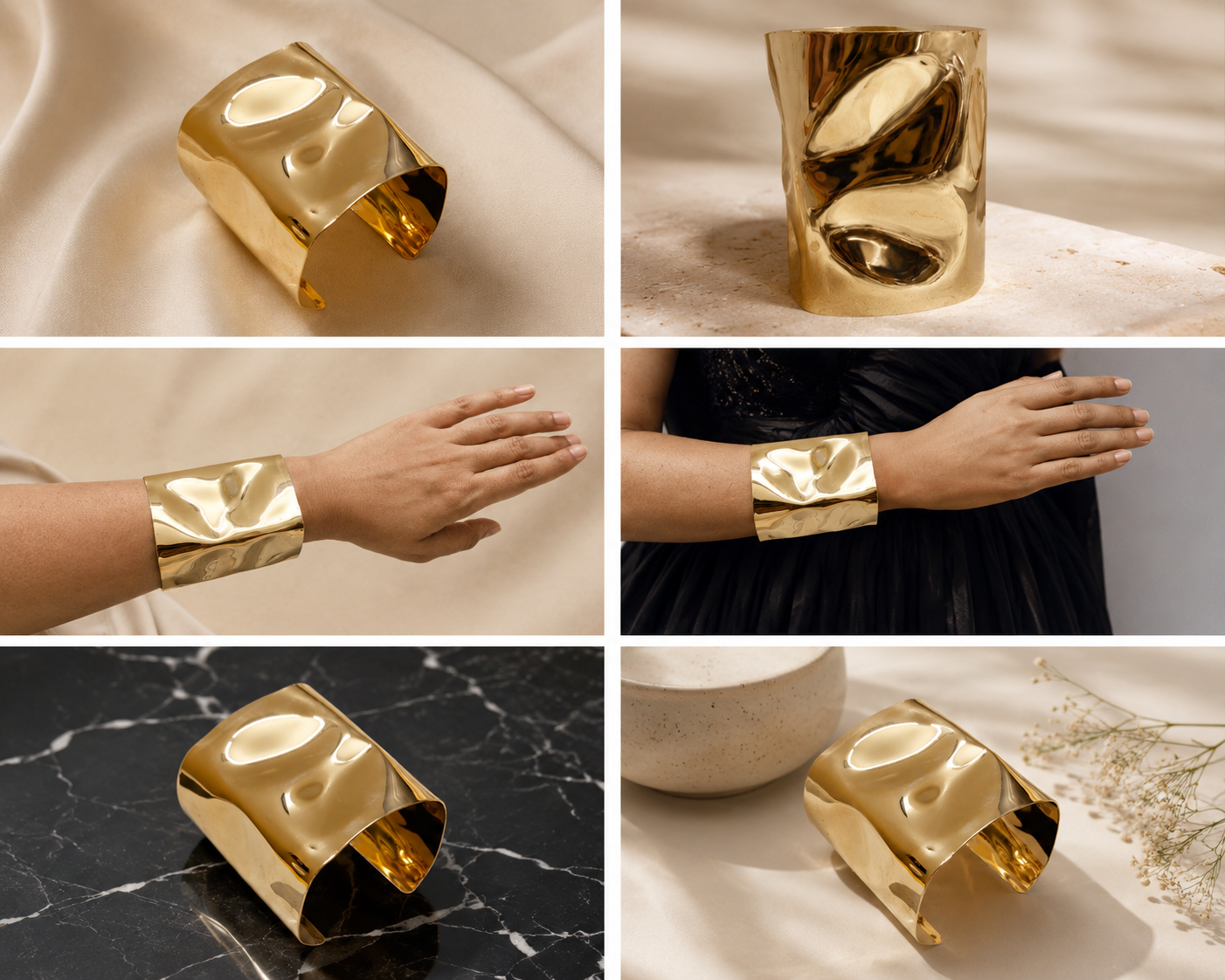 Gold Statement Cuff Bracelet